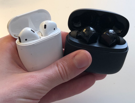The Liberty Air charging case is one of the smallest we’ve seen, but it’s still noticeably larger than Apple’s AirPod case, and doesn’t feel as nice to use.
